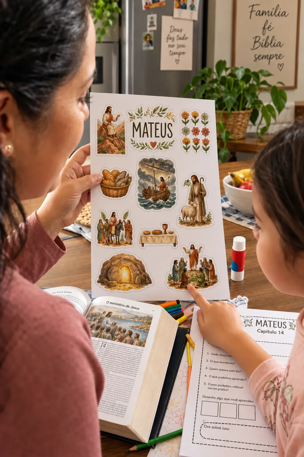 Foto de cliente com os Adesivos Bíblicos